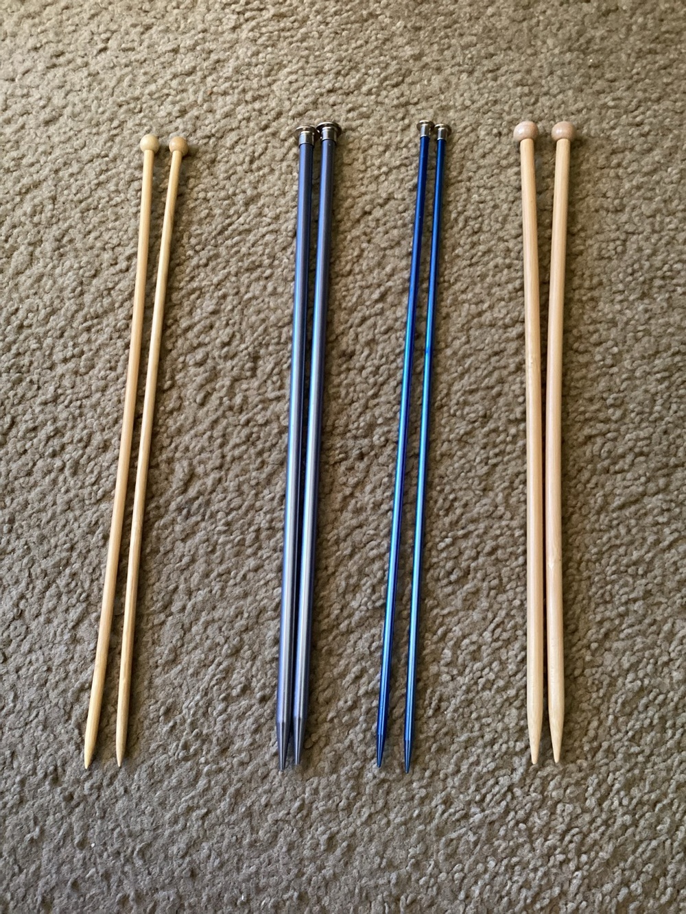 Knitting Needles set of 4